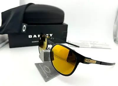 Oakley Diecutter Satin Black With 24k Iridium Gold Sunglasses Oo4137-03 New • $160