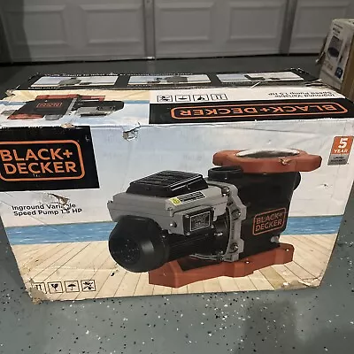 BLACK+DECKER Variable Speed Pool Pump Inground W/ Filter Basket 1.5 HP OPEN BOX • $697.50