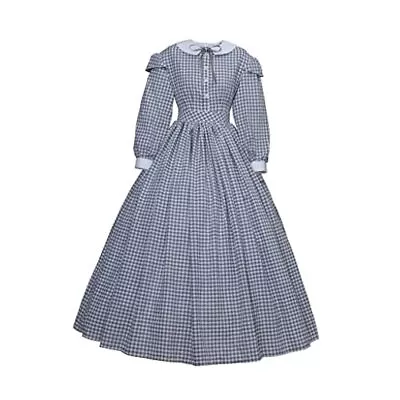  Women's Civil War Dress Victorian Dickens Costume1860s Civil War 3X-Large Gray • $62.56