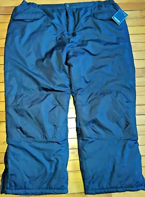 Mens Snow Pants Cherokee 3XL Size 48-50 Winter Ski Insulated Quality Blk Gry NEW • $16.99
