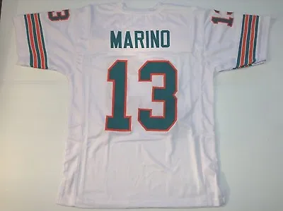 UNSIGNED CUSTOM Sewn Stitched Dan Marino White Or Teal Jersey M To 3XL • $35.99