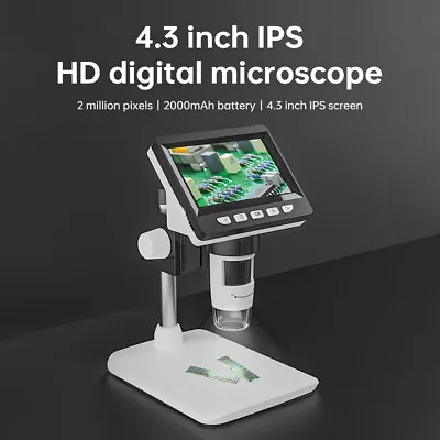 Digital Microscope 2MP Pixel 1000X Magnification Coin Microscope 4.3  IPS Screen • $47.99