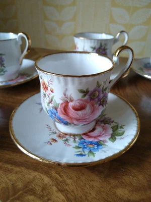 £16.95 • Buy Priory Dale Cups & Saucers X 6 Derbyshire England VGC