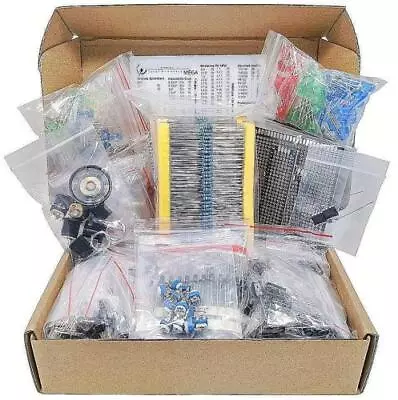 1900pcs Mixed Grab Bag Of Electronic Components Kit LED Resistor Capacitor Parts • $31.99