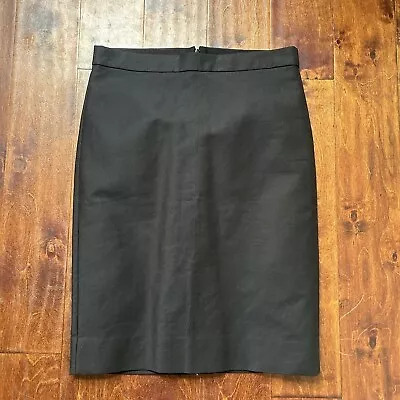 Nwt J. Crew No.2 Pencil Skirt Black Cotton Spandex Stretch Size 10 • $34.99