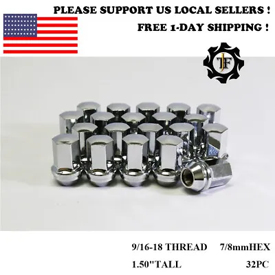 32pc 9/16-18 Fit Dodge/ram Oem Factory Chrome 7/8hex Wheel Lug Nut Conical Seat • $36.45