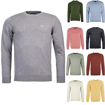 Barbour Mens Pima Crew Neck Cotton Knit Jumper Designer Sweater Knitwear Mkn0932 • £41.99