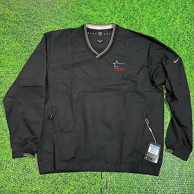 Nike Golf Pullover Windbreaker Jacket Medium Black NWT Allstar Junior Golf Tour • $35