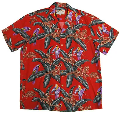 Paradise Found Mens Jungle Bird Tom Selleck Magnum PI Rayon Shirt • $78.99