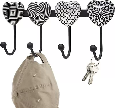 Coat Hooks For WallCoat Rack Wall MountedHat Hooks And Hat Rack With 4 Hooks • $9.99