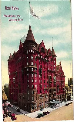 Hotel Walton Philadelphia Pa Lukes & Zahn Vintage Postcard  (p9981) • $9.95