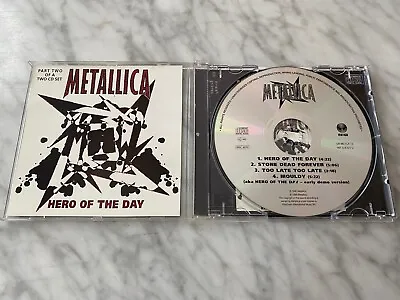 Metallica Hero Of The Day CD Single UK IMPORT Vertigo METCX13 Lars Ulrich Disc 2 • $21.99