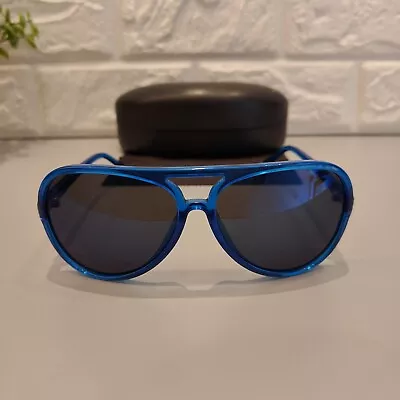 Michael Kors Brynn Sunglasses Blue Acetate Pilot Grey Lenses M2938S MK 420 • £32.29