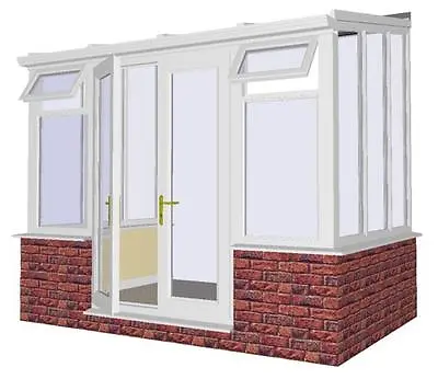 Self Build Made To Measure 3m X 2.5m Lean-to - White Upvc  • £2495