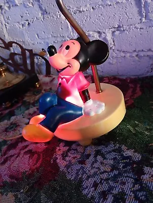 VERY RARE MICKEY MOUSE Portable LAMP NIGHT LIGHT DISNEY DISNEYLAND OLD VINTAGE  • $0.99