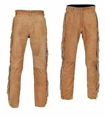 Men Cowboy Pant Men Western Pant Men Native Indian Pant Men’s Leather Pant • $89