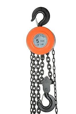 5t Chain Pull Chain Winch Welded Hand Chain 3m Hub Chain Block W0654 • £171.71