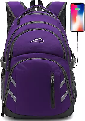 $40.99 • Buy Backpack Bookbag For School College Student Laptop Travel With Usb Charging Port