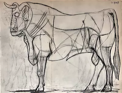 Pablo Picasso  Stir / Bull 1949  Original 1951 Photogravure • $149