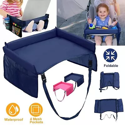 Waterproof Kids Baby Portable Safety Car Seat Lap Travel Tray Activity Table UK • £7.59