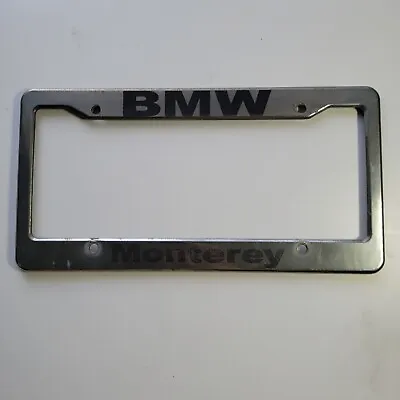 BMW Of Monterey Silver Plastic License Plate Frame Front Or Rear • $44.95