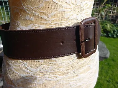 Vintage NEXT Brown Saddle Leather Belt - 1980's VGC • £20