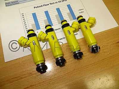 4x Mazda RX-8 Denso Yellow Fuel Injectors: Flow Tested & Cleaned • $178.50