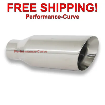 Stainless Steel Exhaust Tip Double Wall 3  Inlet - 4  Outlet - 12  Long • $39.95