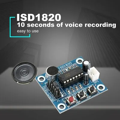 ISD1820 Voice Recording Playback Module Sound Recorder Board With Loudspeaker • $4.20