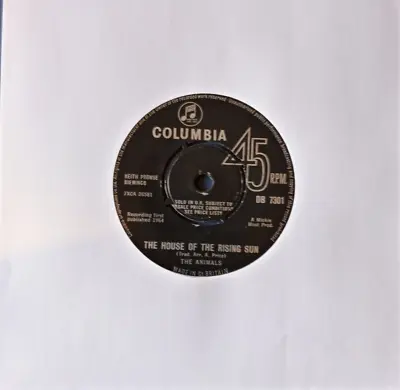 £4.99 • Buy The Animals - The House Of The Rising Sun/talkin' 'bout You - Columbia - 1964