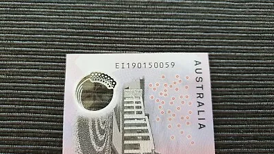 $9.90 • Buy AUSTRALIA $5 2019 2nd LAST PREFIX EI19 LOW MINTAGE - RARE!!! UNC Banknote