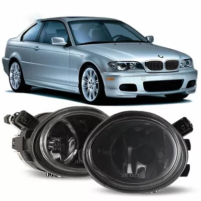 Fog Lights For 01-06 BMW E46 3 Series/ 01-03 M3 M5 Bumper Lamp Smoke Lens Set • $34.99