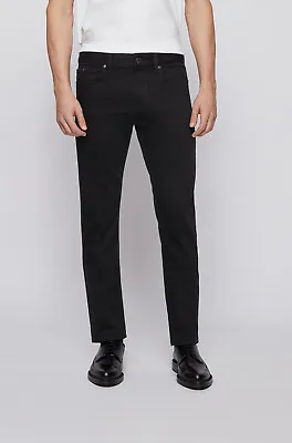 Hugo Boss Mens 'Maine' Black Regular FIT Stretch Jeans 40x34 • $75