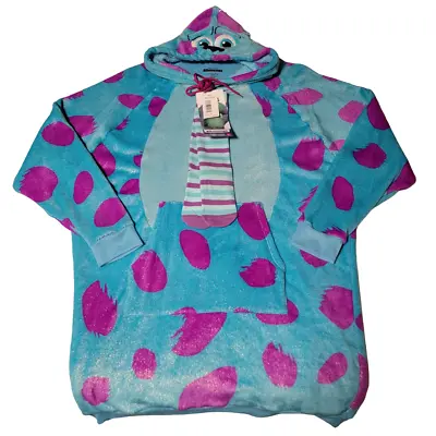 Official Disney Monsters Inc Sully Pullover Lounger Union Suit Costume W/ Socks! • $39.99