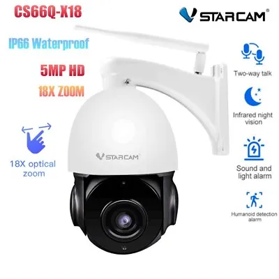 VStarcam CS66Q-18X ZOOM 5MP 1080P FHD Smart PTZ WiFi Outdoor Camera Security Cam • $161.49