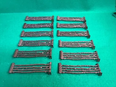 Vintage Marx Western Play Set Brown Fence 12 Perfect Pcs • $12