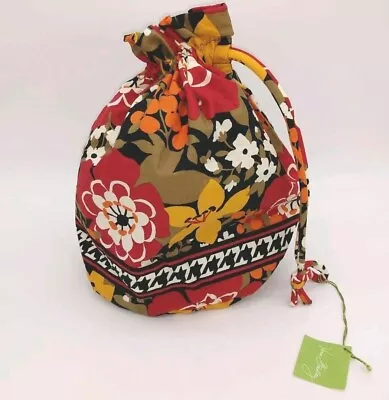 Vera Bradley Ditty Bag Retired Bittersweet Lined Drawstring Travel Wet Sack  • $9.02