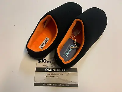 Omine Mens Comfort Style House Slippers Size 11 /12  Memory Foam Black Comfy • $15.95