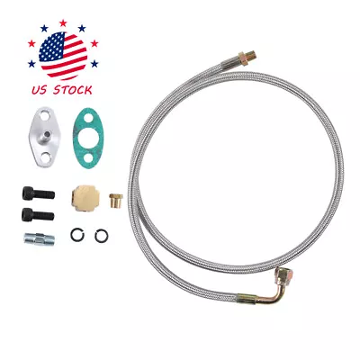 1/8 PNT Turbo Oil Feed Line Kit T60 T61 T70 T3 T4 90Degree 41 Oil Feed Line Hose • $13.97