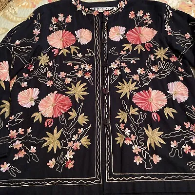 Vintage Embroidered Fully Lined Jacket L • $7.50