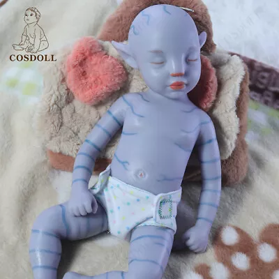 COSDOLL 18'' Full Body Silicone Reborn Baby Dolls Soft Baby Boy Doll Eyes Closed • $259.99