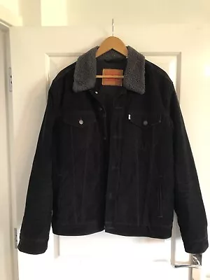 Levis Cord Sherpa Jacket Mens Large • £23