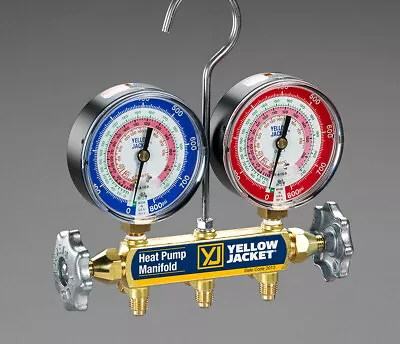 Yellow Jacket 42044 Heat Pump Manifold W/ 60  PLUS II™ Hoses R-22 / 407C / 410A • $155.17