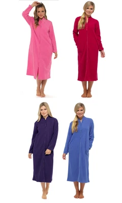 £19.99 • Buy Ladies Amber Fleece Zip Front Dressing Gown Pink & Blue 10/12 26/28