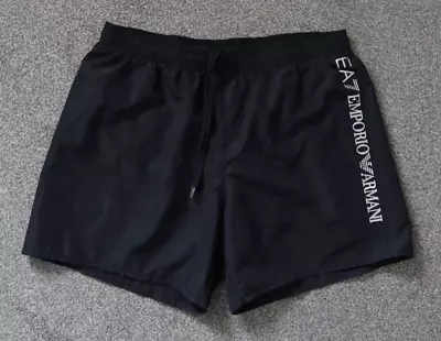 Mens Emporio Armani EA7 Black Swim Shorts VGC - W34 • £19.95