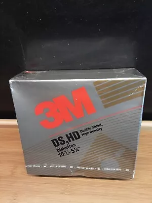 10 3M DSHD 5 1/4   1.6MB  10pks  (100 Diskettes)  NIB Factory Sealed • $44.95