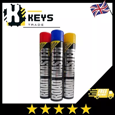 6 X Line Marking Marker Spray Paint 750ml - FREE DELIVERY • £30.50