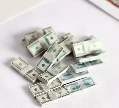 Miniature 15 Sheets/Bundle Lot Of 75 Mini Doll Money Dollar Bill Model Toy Props • $3.31