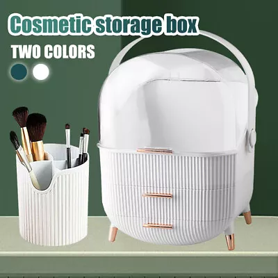 Cosmetic Makeup Box Organizer Storage Jewelry Holder Dustproof Case Display Rack • $40.90