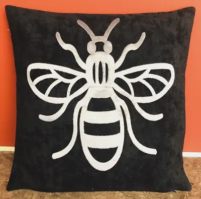 Manchester Bee Brentford Fc Club Bee Black & Grey Decorative Pillow Cover • £15.99